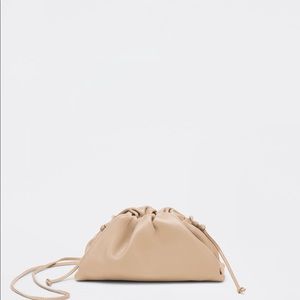 BV Designer style Leather mini pouch clutch with strap